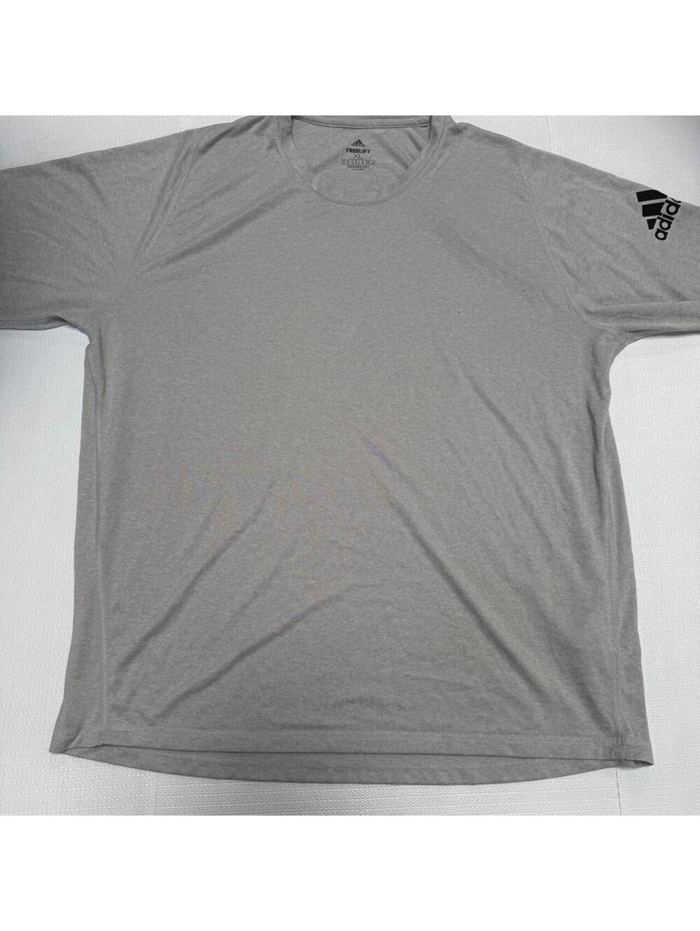 Adidas Men's Grey and White Shirt